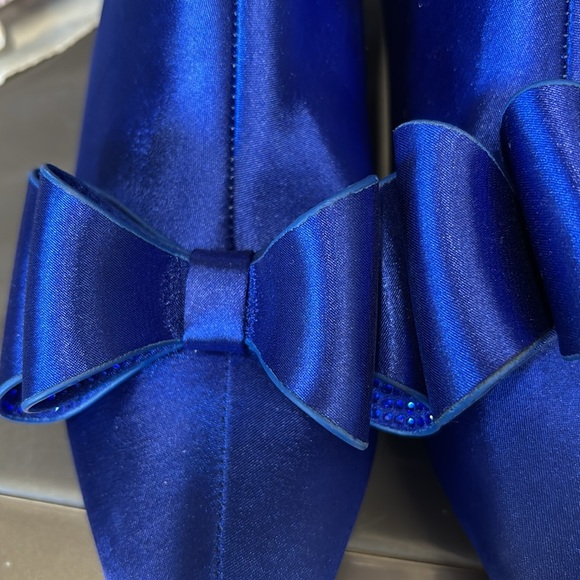 Est. 1946 Blue Bow Pointed Dressy Ankle Boots - Picture 14 of 14